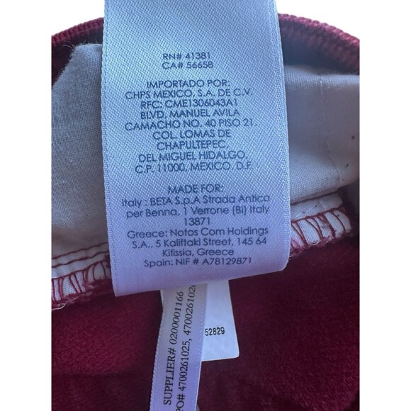 Chaps Womens Corduroy Pants Red Velvet Feel Size 6 Preppy Y2K Style Fall - Picture 11 of 14